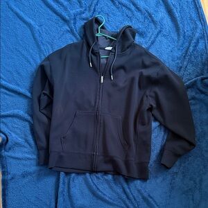 SWEATER black zip up